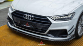 Audi S7 A7 (with s-line bumper) C8 2019 2020 2021 2022 2023 2024 with Aftermarket Parts - AE Front Canards Carbon Fiber from ArmorExtend